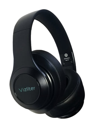 Vizliter Auriculares Bluetooth, TWS Deep Bass Wireless 5.0 con micrófono  integrado, suaves orejeras LED, teléfonos inteligentes, PC, TV, viajes