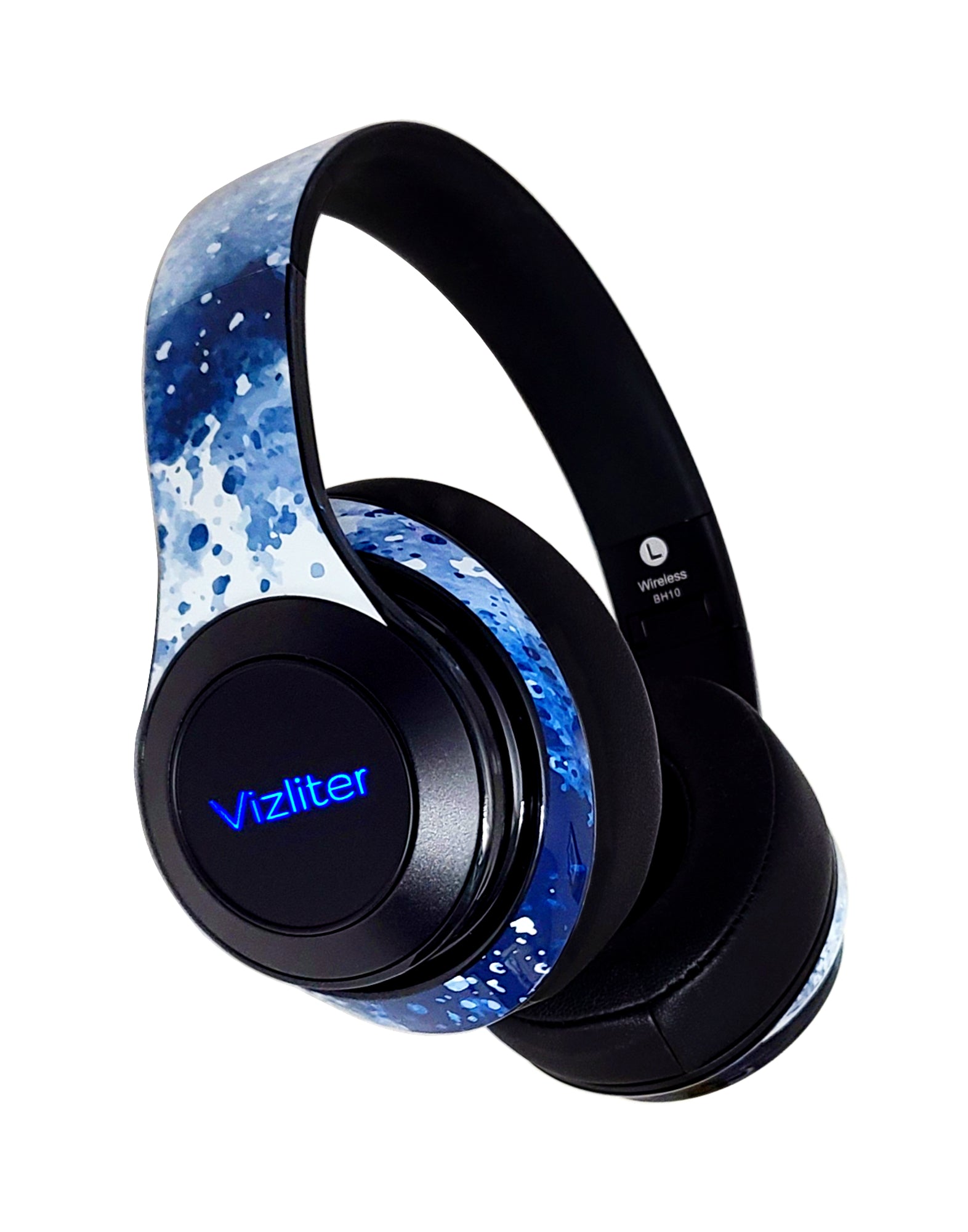 Vizliter Auriculares Bluetooth, TWS Deep Bass Wireless 5.0 con micrófono  integrado, suaves orejeras LED, teléfonos inteligentes, PC, TV, viajes